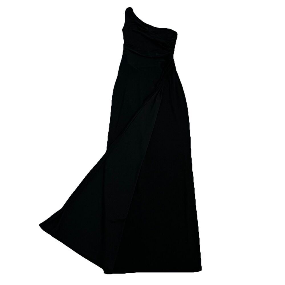 Ralph Lauren Evening Dress 2 Maxi One‎ Shoulder Faux Wrap Ruching